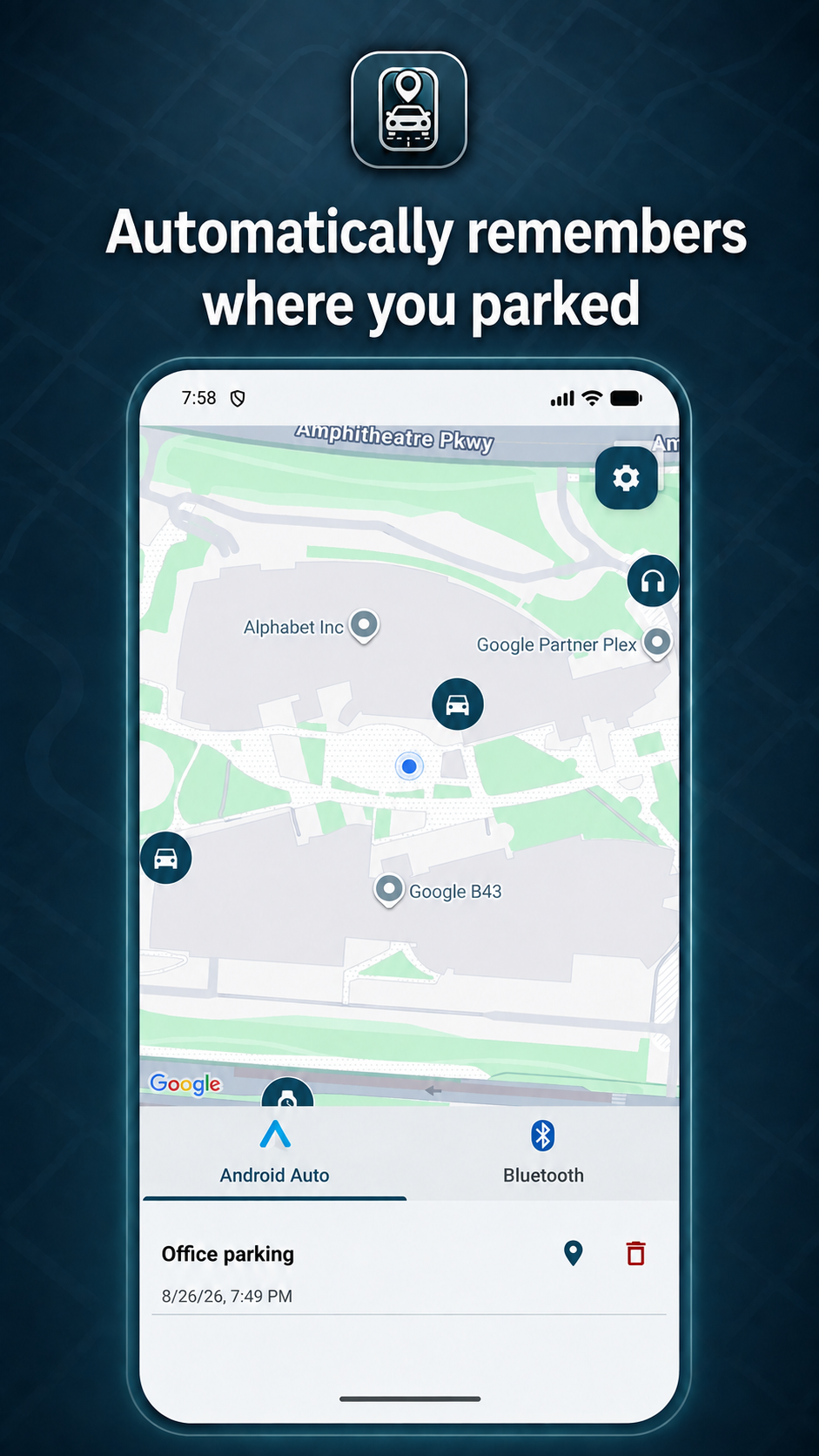 Lost In Lot automatically remembers where you parked